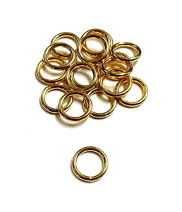 Welded O-Rings Brass Plated 12mm - 38mm x10 For Webbing Bags Straps Leads