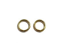 Load image into Gallery viewer, Welded O-Rings Brass Plated 12mm - 38mm x10 For Webbing Bags Straps Leads