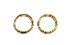 Load image into Gallery viewer, Welded O-Rings Brass Plated 12mm - 38mm x10 For Webbing Bags Straps Leads