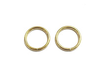 Load image into Gallery viewer, Welded O-Rings Brass Plated 12mm - 38mm x10 For Webbing Bags Straps Leads