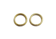 Load image into Gallery viewer, Welded O-Rings Brass Plated 12mm - 38mm x10 For Webbing Bags Straps Leads