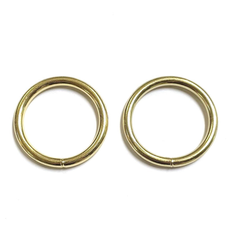 Welded O-Rings Brass Plated 12mm - 38mm x1 - x50 For Webbing Bags Straps Leads