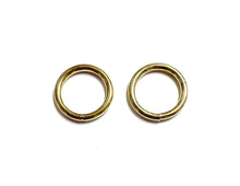 Load image into Gallery viewer, Welded O-Rings Brass Plated 12mm - 38mm x10 For Webbing Bags Straps Leads