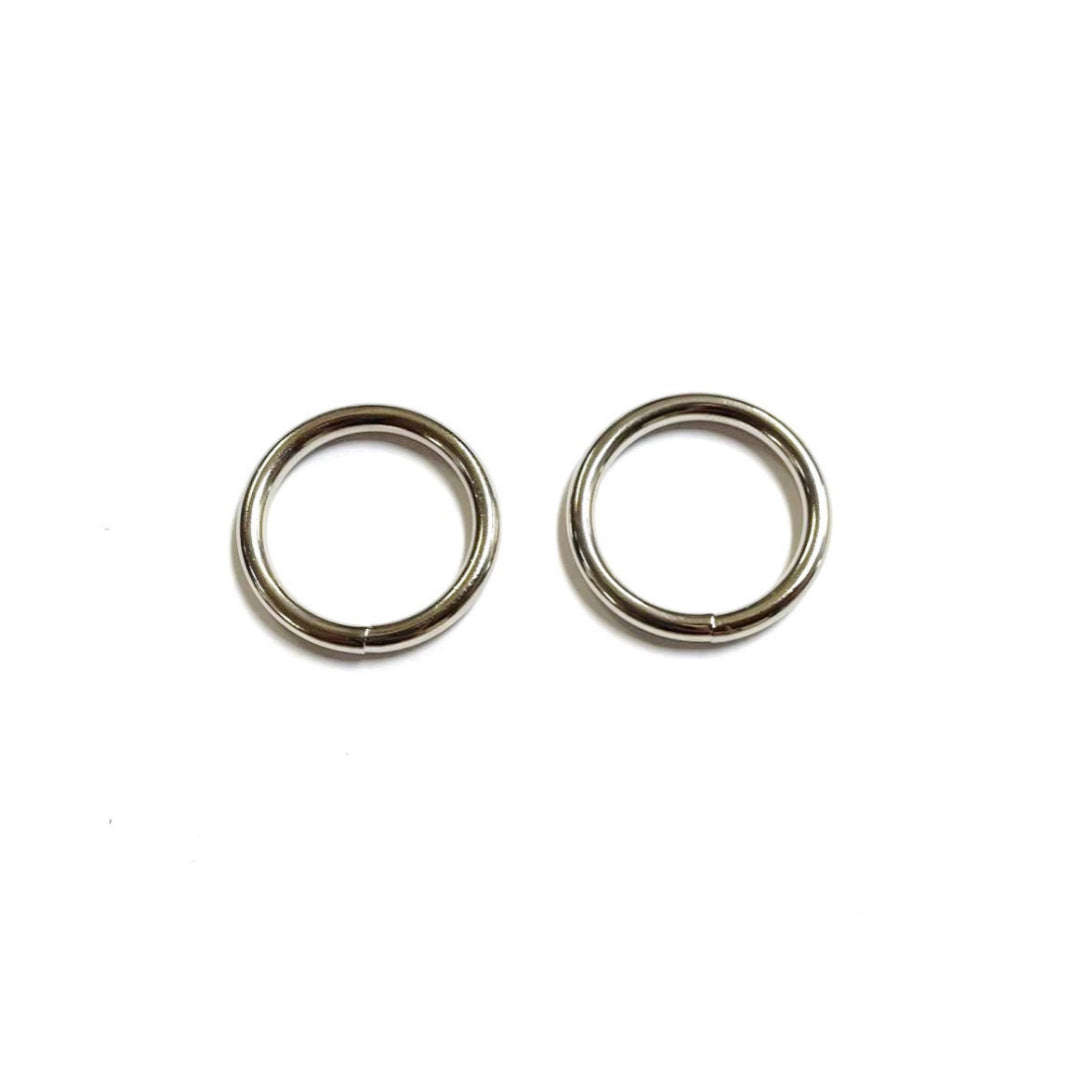 22mm Welded O-Ring Metal Nickel Plated 3mm Thick Circle Rings