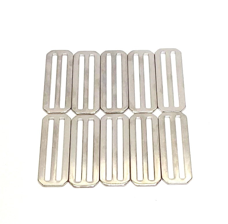 New 2"/50mm Nickel Plated Surcingle Clip Sets Male Female 3 Bar Slides Ideal For Horse Rug Repairs