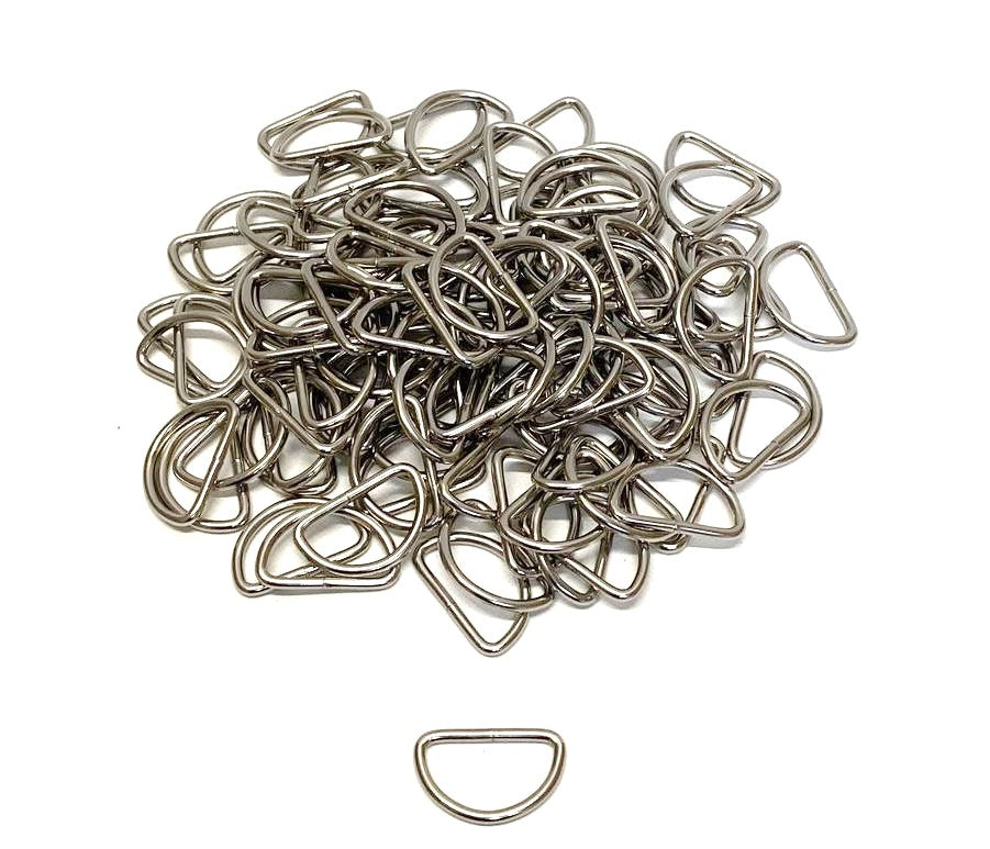 Welded D-ring 10mm - 38mm Nickel Plated For Webbing Straps Bags Handles Dog Leads Collars