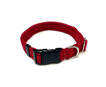 Load image into Gallery viewer, Adjustable Dog Collars 25mm Cushion Webbing In Various Colours And Sizes Small Medium Large