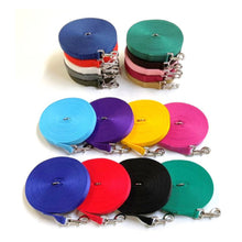 Load image into Gallery viewer, Dog Training Lead 25mm Heavy Webbing 5ft - 30ft Long Line Tracking Recall In 20 Colours