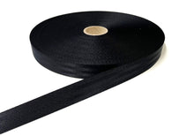 Load image into Gallery viewer, 25mm Polyester Seatbelt Webbing 900kg Royal Blue &amp; Black For Straps Handles Bags