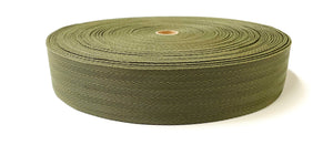 50mm Herringbone Webbing In Olive Green 1m 2m 5m 10m 25m 50m Bags Straps Craft