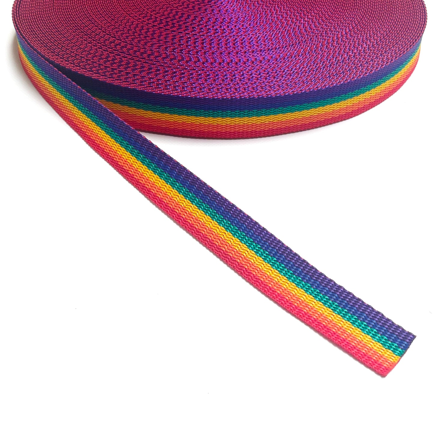 25mm Polypropylene Webbing Pride / Rainbow 1m - 50 Metres Sewing Bags Straps