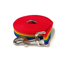 Load image into Gallery viewer, Rainbow Dog Training Leads Long Line Tracking Recall 25mm Wide