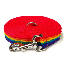 Load image into Gallery viewer, Rainbow Dog Training Leads Long Line Tracking Recall 25mm Wide