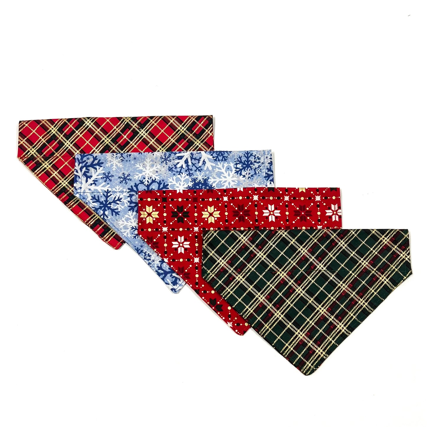 Christmas Dog Bandanas 9 Festive Designs In 4 Sizes 100% Cotton