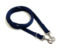 Load image into Gallery viewer, Police Style Dog Training Lead Double Ended Multi Functional Dual Walking Leash 20mm Air Webbing 5ft - 15ft