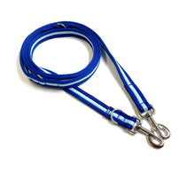 Load image into Gallery viewer, Police Style Dog Training Lead Double Ended Multi Functional Dual Walking Leash 20mm Air Webbing 5ft - 15ft