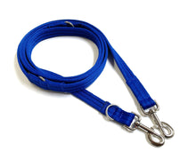 Load image into Gallery viewer, Police Style Dog Training Lead Double Ended Multi Functional Dual Walking Leash 20mm Air Webbing 5ft - 15ft