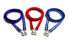 Load image into Gallery viewer, Police Style Dog Training Lead Double Ended Multi Functional Dual Walking Leash 20mm Air Webbing 5ft - 15ft
