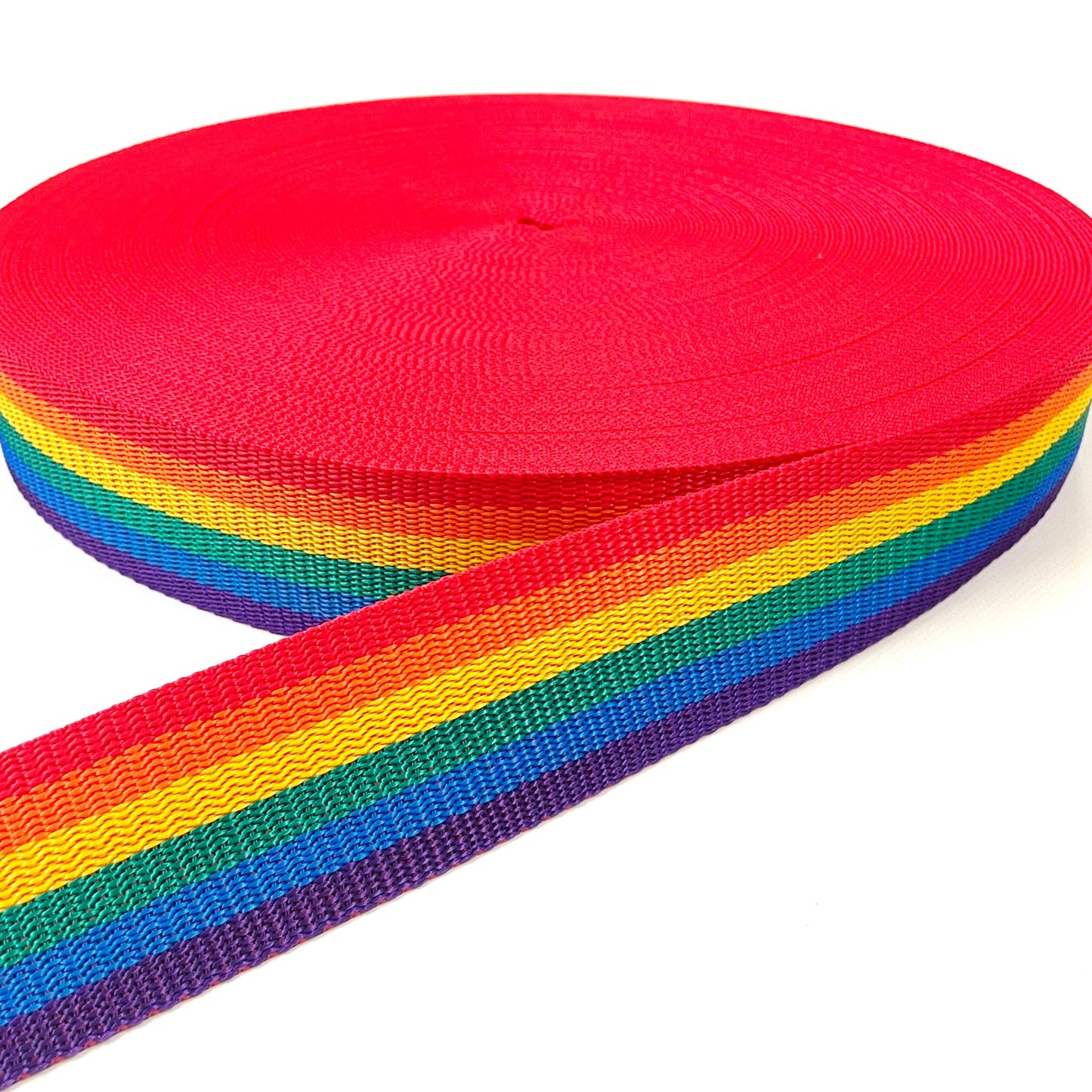 Rainbow Polypropylene Webbing 25mm 38mm 50mm Sewing Bags Straps 1m - 50 Metres