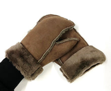 Load image into Gallery viewer, 100% Genuine Sheepskin Mittens Mens Ladies Gloves Various Colours Made In The UK