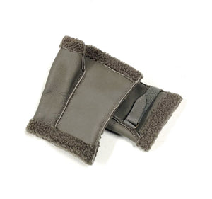 100% Genuine Sheepskin Fingerless Gloves Mittens In Various Sizes And Colours Made In The UK