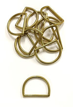 Load image into Gallery viewer, Solid Brass D-Rings 50mm Dog Leads Collars Horse Leather Crafts