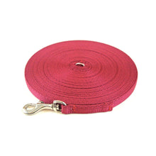 Load image into Gallery viewer, Puppy Dog Training Leads In 19 Colours 13mm Webbing 5ft - 25ft Long Leash