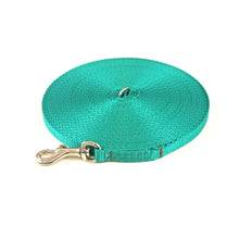 Load image into Gallery viewer, Puppy Dog Training Leads In 19 Colours 13mm Webbing 5ft - 25ft Long Leash