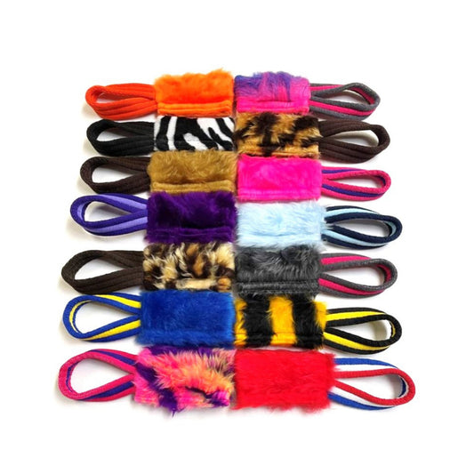 Dog Training Treat Bag Obedience Retrieve Furry Long Prey Dummy In Various Colours Small 4" x 2"