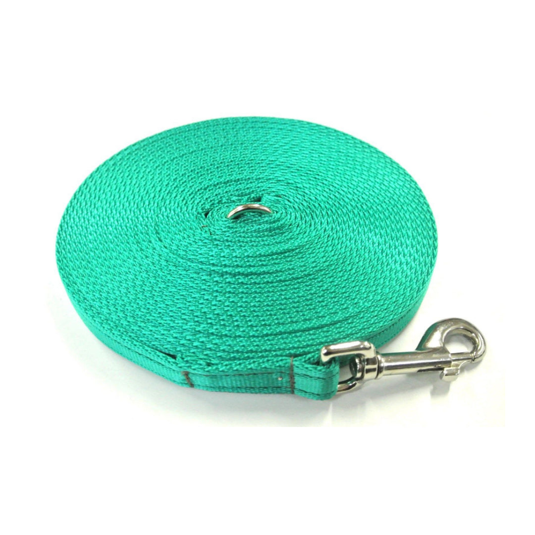 65ft - 100ft Dog Training Lead Obedience Recall Leash Long Dog Lead 25mm Cushion Webbing