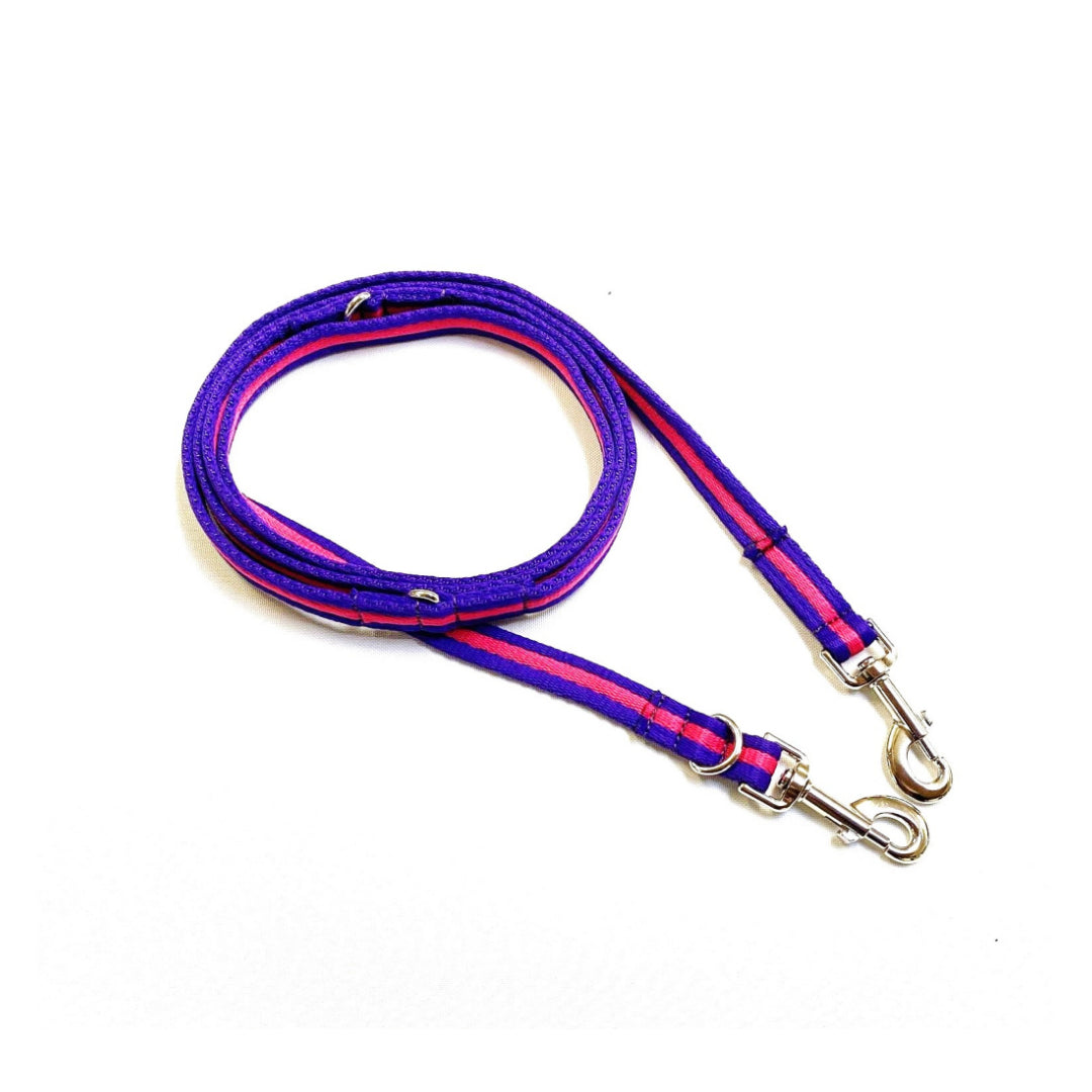 Police Style Dog Training Lead Double Ended Multi Functional Dual Walking Leash 20mm Air Webbing 5ft - 15ft