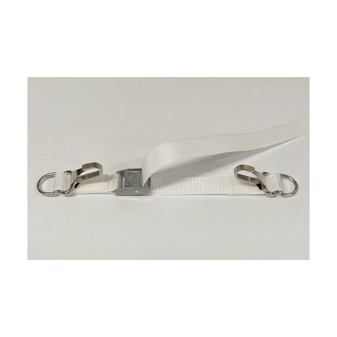 Metal Cam Buckle Straps Tie Down With Clip And D-ring Each End 25mm Webbing In 7 Colours