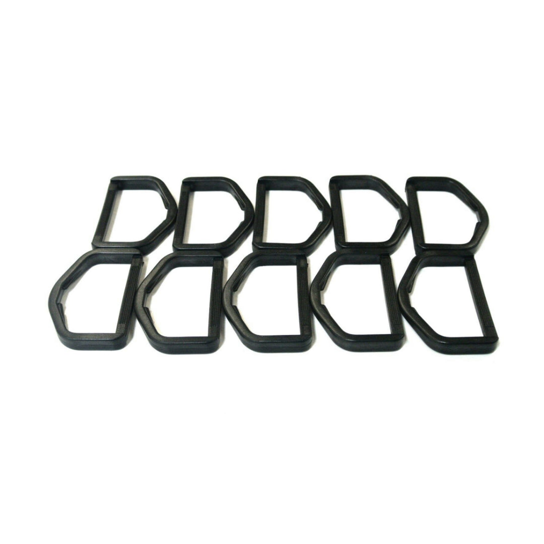 Black Plastic D-Rings For Webbing Straps Crafts 25mm 40mm 50mm
