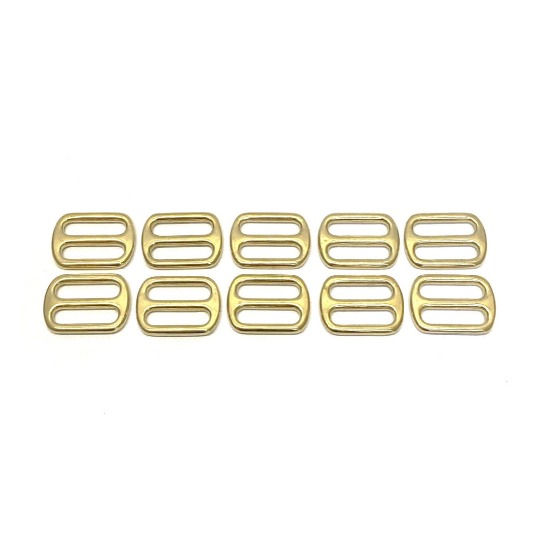 25mm Solid Brass 3 Bar Slides For Leather Crafts Horse Reigns Dog Collars Webbing