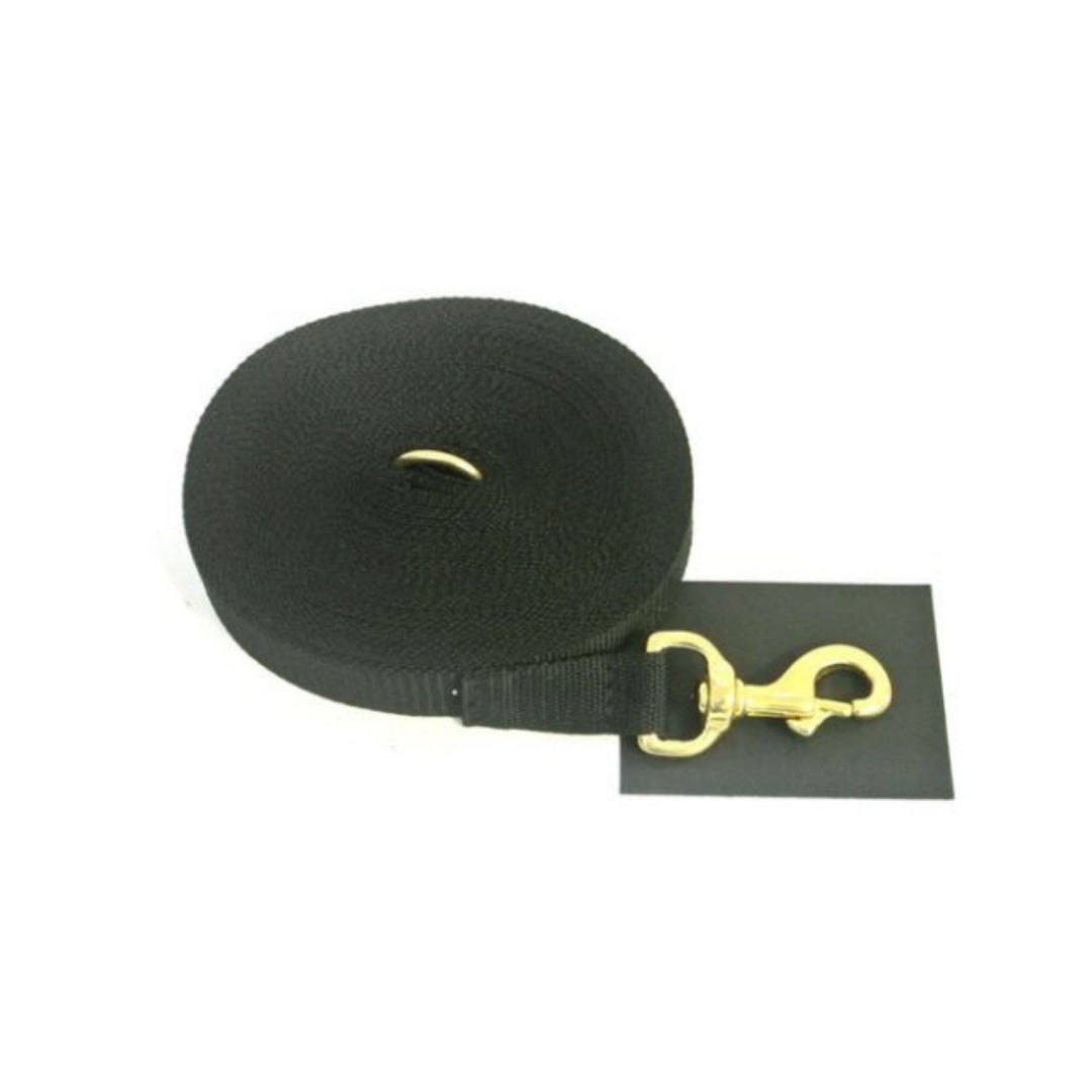 Dog Training Lead Set - 50ft Training Lead - 11ft Police Style Lead - 13" Short Lead Solid Brass