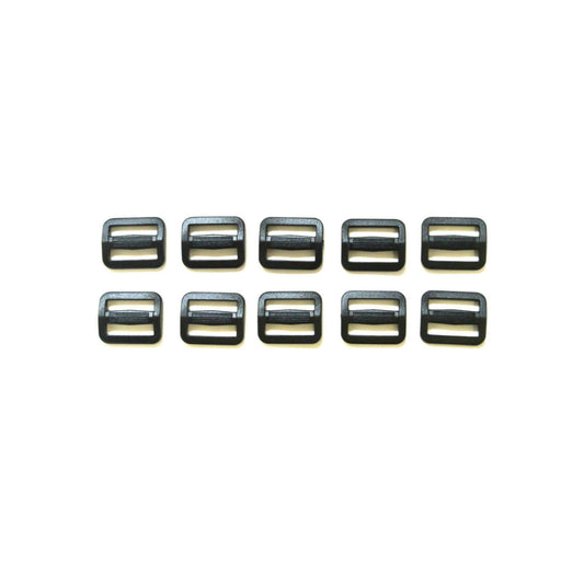 20mm Black Plastic 3 Bar Slides Triglides For Handles Straps Webbing Bags Crafts