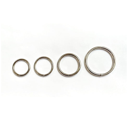 32mm Welded O-Ring Metal Nickel Plated 4mm Thick Circle Rings Webbing Bags Straps