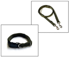 Load image into Gallery viewer, Dog Collar And Police Style Dog Lead Set 25mm Cushion Webbing Small Collar In Various Lengths And Matching Colours