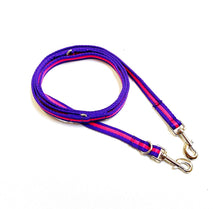 Load image into Gallery viewer, Police Style Dog Training Lead Double Ended Multi Functional Dual Walking Leash 20mm Air Webbing 5ft - 15ft