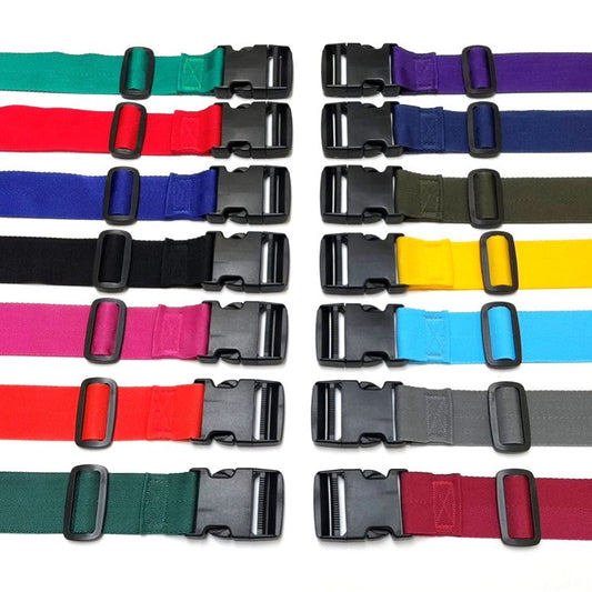 Tie Down Straps Plastic Side Release Buckle 50mm V-Twill Webbing 17 Colours Luggage Storage 1m - 5m Long