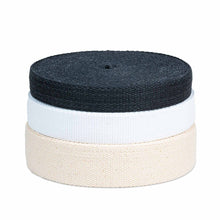 Load image into Gallery viewer, 25mm Heavy Duty Cotton Webbing 100% Cotton 1 Inch Wide Sewing Bag Straps Tapes