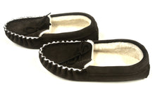 Load image into Gallery viewer, Genuine Sheepskin moccasin slippers unisex in dark brown various sizes