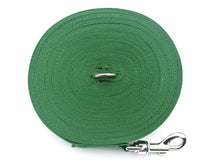 Load image into Gallery viewer, Dog Training Lead 5ft - 100ft Long Strong Tracking Leash Recall Line In 7 Colours 25mm Webbing
