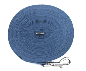 Dog Training Lead 5ft - 100ft Long Strong Tracking Leash Recall Line In 7 Colours 25mm Webbing