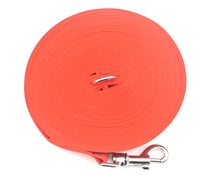 Load image into Gallery viewer, Dog Training Lead 5ft - 100ft Long Strong Tracking Leash Recall Line In 7 Colours 25mm Webbing