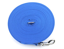 Load image into Gallery viewer, Dog Training Lead 5ft - 100ft Long Strong Tracking Leash Recall Line In 7 Colours 25mm Webbing