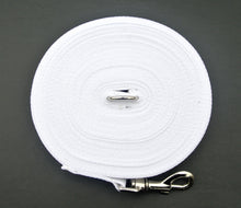 Load image into Gallery viewer, Dog Training Lead 5ft - 100ft Long Strong Tracking Leash Recall Line In 7 Colours 25mm Webbing
