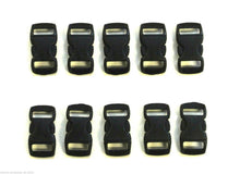 Load image into Gallery viewer, 10mm Black Plastic Curved Side-Release Buckles For Collars Bags Straps