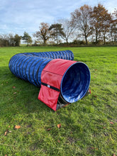 Load image into Gallery viewer, Dog Agility Tunnel Sandbag Adjustable 60cm - 80cm Diameter Tunnels Indoor Outdoor UV PVC Various Colours 490mm Material Width Connects Underneath