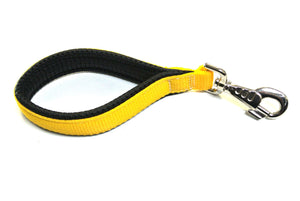 13" Short Close Control Dog Lead With Padded Handle In Yellow